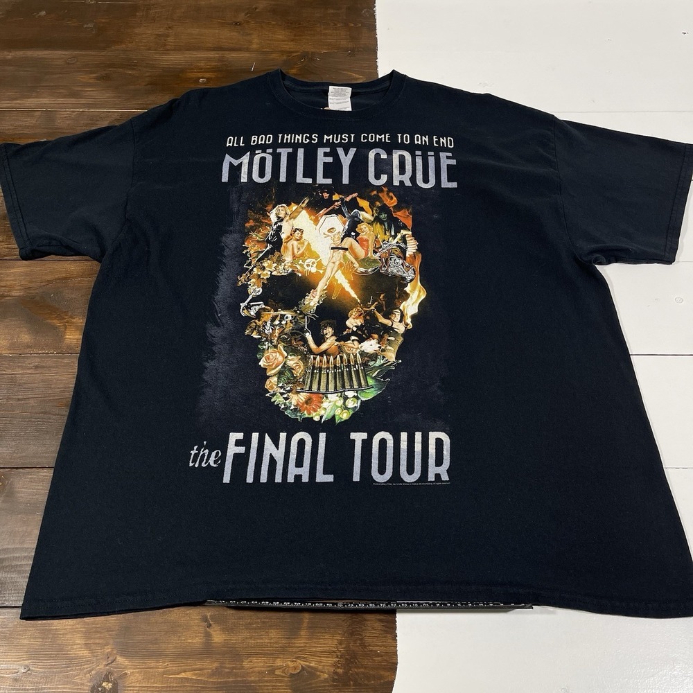 2014 Motley Crue All Bad Things Must Come To An End The Final Tour T-shirt 2XL
